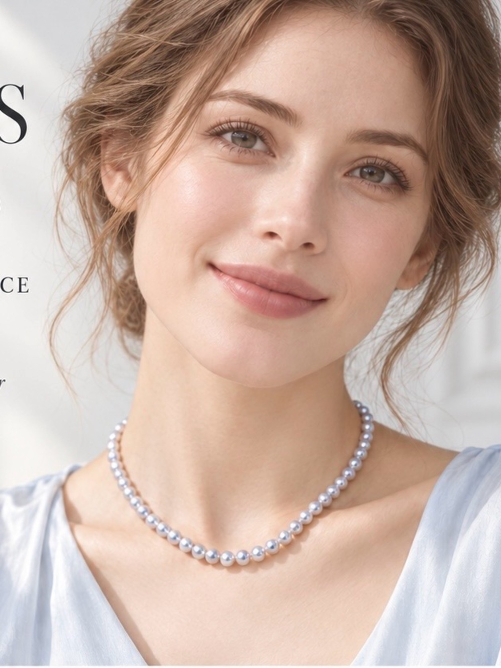 Classic Silver-White Pearl Necklace